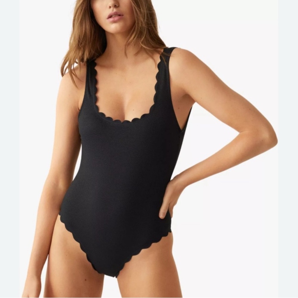 Red Mango Scalloped One Piece Bathing Suit Size XS